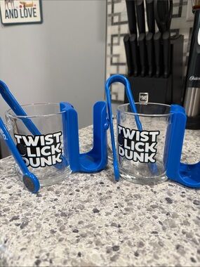 Oreo Twist Lick Dunk mugs set of 2 with oreo holder and tongs